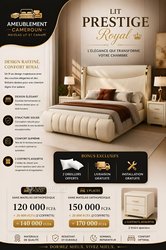 Lit  sans matelas 2 places